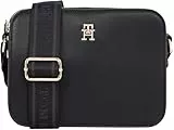 Tommy Hilfiger Sac à Bandoulière Femme Logotape Camera Bag Large Bandoulière, Noir (Black), Taille Unique