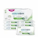 WaterWipes Sensitive+ Hydrating Boost Wipes, 360 unités (6 paquets), 3-en-1 nettoie, soigne, hydrate, 99% d'eau avec aloe vera, non parfumées