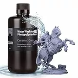 ELEGOO Résine Imprimante 3D Lavable à l'Eau 2.0, Gris 1000g, Durcissement Rapide pour Imprimantes 3D LCD/DLP/MSLA, Resine Lavable à l'Eau 2.0 à Polymérisation UV 395-405 nm, Haute Durabilité