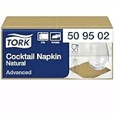Tork Serviette Cocktail, Naturelle Imprimé Écologique, 200 serviettes, 509502
