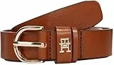 Tommy Hilfiger Ceinture Femme Essential Effortless 2,5 cm Cuir, Marron (Cognac), 85 cm