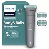 Philips Bodygroom série 3000 - Tondeuse pour hommes avec Triple protection, taille des poils et rasage des zones intimes, rasage de près qui respecte la peau, 100% étanche, autonomie 80 min, BG3480/15