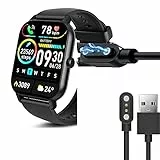 Blueshaweu Magnétique Chargeur Compatible avec Aptkdoe P66D Smartwatch,Magnétique Chargeur cable Montre Connectée USB 3,3ft Compatible avec Aptkdoe P66D/Ddidbi P66D 1.85' Smartwatch (Noir)