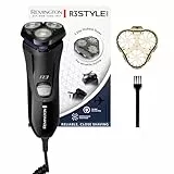Remington Rasoir Électrique [Rasage à Sec] R3 (Utilisation sur Secteur, Têtes Rotatives 360°, Tondeuse Précision Rétractable Comforttrim + Guide Coupe de Barbe de 3 Jours, Ergonomique) Tondeuse R3002