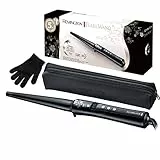 Remington Boucleur à cheveux [Conique 13-25mm: Ondulations naturelles] (Céramique Premium avec éclats de perles, chaleur homogène, Ecran LCD, 130-210°C, gant de protection) Fer à boucler CI951