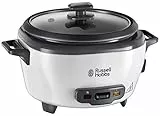 Russell Hobbs 27030 Cuiseur à riz moyen, métal, 300 W, 1,2 kg, blanc