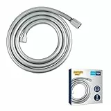 GROHE Flexible tuyau de douche salle de bains VitalioFlex Comfort, tuyau de douche 1750mm, anti-pliures, finition brillante, raccord fileté universel 1/2', chromé, 28745002 (Import Allemagne)
