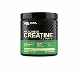 Optimum Nutrition Créatine Micronisée en Poudre, Sans Arôme, 187g, 55 Doses