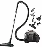 Electrolux Animal 600 EL61A4UG, Aspirateur Traineau sans Sac, Accessoires Poils d'animaux, 6 étapes de Filtration, Gain de Place, Technologie Cyclonique, 55% de Matériaux Recyclés, Gris
