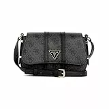 GUESS Mini rabat bandoulière Noreen, Logo charbon, taille unique