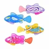 4 Pièces Poisson Robot Bain,Jouet De Bain ,Jouet De Bain pour Bebe, Poisson Jouet Enfant Electronique,Robot Fish ,Natation Fish Robot, Jouet De Piscine pour La Piscine