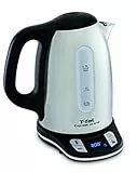 Tefal Bouilloire électrique sans fil inox, 1,7 L, 2400 W, 7 températures réglables de 60 à 100°, Ecran digital, Maintien au chaud 60 min, Express Control KI240D10
