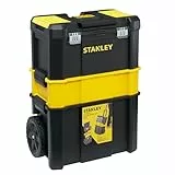 STANLEY Boîte à outils roulante essentielle, unités empilables 3-en-1, solution d'outils portable, STST1-80151