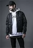 Blouson Court Rembourré, Fermeture Éclair, Veste Streetwear Zippée, 100% Polyester, Doublure Orange