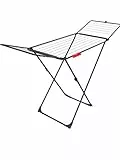 Vileda Séchoir à Linge Universal Ultimate Noir – étendoir à Linge de 18 m d'espace de séchage avec Cintre à Chaussettes – Roues pour Un Transport Facile – Séchoir à Linge Compact