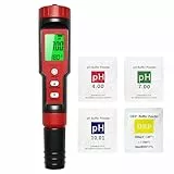 Homcoice pH Chlore Mètre Piscine 7-en-1, Testeur PH Chlore Salinité ORP TDS EC Température, Tester Qualité Eau de haute précision avec fonction ATC pour piscines, eau potable, aquarium, hydroponie