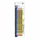 Staedtler Noris 122, Crayons graphites extrêmement résistants avec embout gomme, Étui blister avec 10 crayons HB 2 mm, Pour écriture, dessin et croquis, 122-2BK3DA