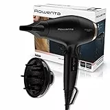 Rowenta Compact Pro - Sèche-cheveux haute puissance 220 W, moteur professionnel AC, haute performance, 4 réglages/température, coup d'air froid, buse concentratrice 9 mm, diffuseur boucles, CV6930