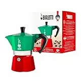 Bialetti - Collection Moka Express Italia: La Cafetière Expresso Iconique, Qui Fait Du Véritable Café Italien, Cafetière Moka 3 Tasses (130 Ml), Aluminium, Coloré En Rouge, Vert Et Argent