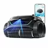 WYBOT C2 Vision AI caméra Robot Piscine sans Fil avec Batterie, Robot de Piscine Sol et Mur, Filtration à Deux Couches, Aspiration puissante, pour piscines enterrées jusqu'à 180㎡ (Noir-Vert)