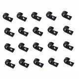 UPKOCH 20 pièces Crochets Plastique pour Bateaux Accessoires Élastique Gréement pour Barque et Canotage Noir et Durable