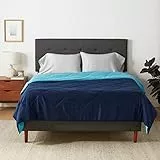 Amazon Basics réversible en microfibre Doudou, 220 x 240 cm, bleu marine/bleu ciel