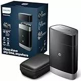Rasoir portable Philips, rasoir électrique sec et humide, système de lames ComfortCut, têtes flottantes 3D, design compact, batterie puissante, modèle PQ888/06