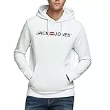JACK & JONES Jjecorp Logo Sweat Hood Noos 12137054 Shirt à Capuche, White, S Homme