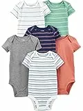 Simple Joys by Carter's Short Sleeve Bodysuit Chemise, Multicolore/Rayures, 0-3 Mois (Lot de 6) Bébé garçon