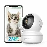 EZVIZ C6N Caméra Surveillance WiFi Intérieure 1080p, Caméra Bébé Pan/Tilt à 360°, 2.4Ghz, Vision Nocturne Intelligente avec Smart IR, Détection de Movement et Suivi Auto, Audio Bidirectionnel