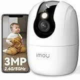 Imou 2K(3MP) Caméra Surveillance WiFi Intérieur 360°, Wi-Fi 6 Double-Bande(2.4G/5GHz), Vision Nocturne Couleur, Détection de Personnes/Animaux,Suivi Intelligent,Compatible Alexa pour Bébé/Chien/Maison