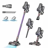 Aspirateur Balai sans Fil N300, 25KPa & 2 Vitesses, Aspirateur sans fil 175W, Aspirateur Léger, 50Min Autonomie, 6 en 1 Aspirateur Balai sans Sac pour Les Poils d'animaux, Tapis, Canapé, Voiture