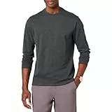 Amazon Essentials T-Shirt à Manches Longues Coupe Ajustée Homme, Charbon Chiné, S