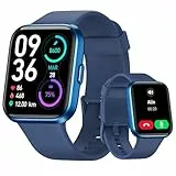 Montre Connectée Homme, 1,8' Femme Smartwatch pour Samsung iPhone Android, Alexa intégrée IP68 100+ Modes Sportifs Moniteur de SpO2/Sommeil/Fréquence Cardiaque/Podometre/Calories Bleu foncé