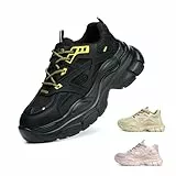 Gugifcto Chaussures de Sécurité Femmes Basket de Securite Respirante Confort Chaussures de Travail Embout Acier Légère Antidérapant Black 40 EU