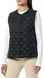 Tommy Hilfiger Veste sans Manches Femme Down Quilted Collarless Vest Fine, Noir (Black), M
