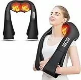 AURENYA® Masseur Shiatsu SANS FIL pour Cou, Epaules et Corps Soulage la Douleur, Relaxe et Détend. Pour hommes, femmes, famille
