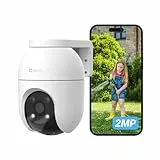 EZVIZ C8c 2MP Camera Surveillance WiFi Extérieure à 360° avec Suivi Auto-Zoom, Détection de Forme Humaine, Vision Nocturne en Couleur, Audio Bidirectionnel, IP65 Etanche, Défense Active
