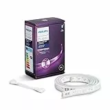 Philips Hue White & Color Ambiance, extension ruban LED couleur 1m, V4, fonctionne avec Alexa, Google Assistant et Apple Homekit