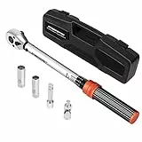 ATsafepro Cle Dynamometrique 3/8, Clé Dynamométrique Voiture (6 kit) 10-60 Nm, 72 dents avec Douille Bougie 14mm 16mm,Tige Dextension de Douille Universelle