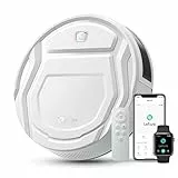 Lefant Aspirateur Robot avec Télécommande, 2200Pa Robot Aspirateur Autonomie Mince Silencieux, Connecté avec WiFi/Alexa/App, Programmable, Idéal pour Les Poils d'animaux Tapis Sols Durs, M210 Blanc