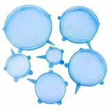 Couvercle hermétique pour stockage des produits réfrigérants en silicone alimentaire extensible 6 pièces avec différentes tailles