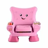Fisher-Price Chaise Éveil Progressif Rires et Éveil de couleur rose avec musique, lumières et activités à partir de 1 an, version multilingue: Anglais, Français,Allemand, JFF07