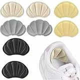 Lot de 4 paires de coussinets de talon, coussinets de talon auto-adhésifs pour homme et femme, coussinets de talon pour chaussures trop grandes