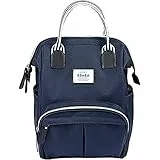 BÉABA, Sac à Dos à Langer pour Bébé,Grande capacité de rangement et ouverture, Multiples poches isothermes,Tapis inclus, pour Voyage, Multifonctionnel, Sac Wellington - Bleu marine