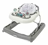 Babymoov - Trotteur Pousseur bébé 2-en-1 évolutif - Pliable - Tablette de Jeux & Boîte à Musique - Hauteur Réglable - Dès 9 mois - Zinc