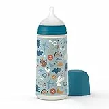 Biberon anti colique 360 ml Into the Forest bleu foncé - Suavinex