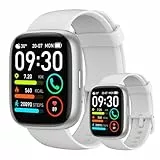 Cillso Montre connectée pour homme et femme avec appels Bluetooth, moniteur de fréquence cardiaque, moniteur de sommeil, podomètre étanche