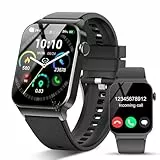 STECEi Montre Connectée Homme Femmes,Noir