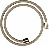 hansgrohe Designflex - Flexible de douche textile universel 1,25 m, tuyau de douche avec protection anti-pliure et écrou tournant anti-torsion, avec joints d'étanchéité, Bronze brossé